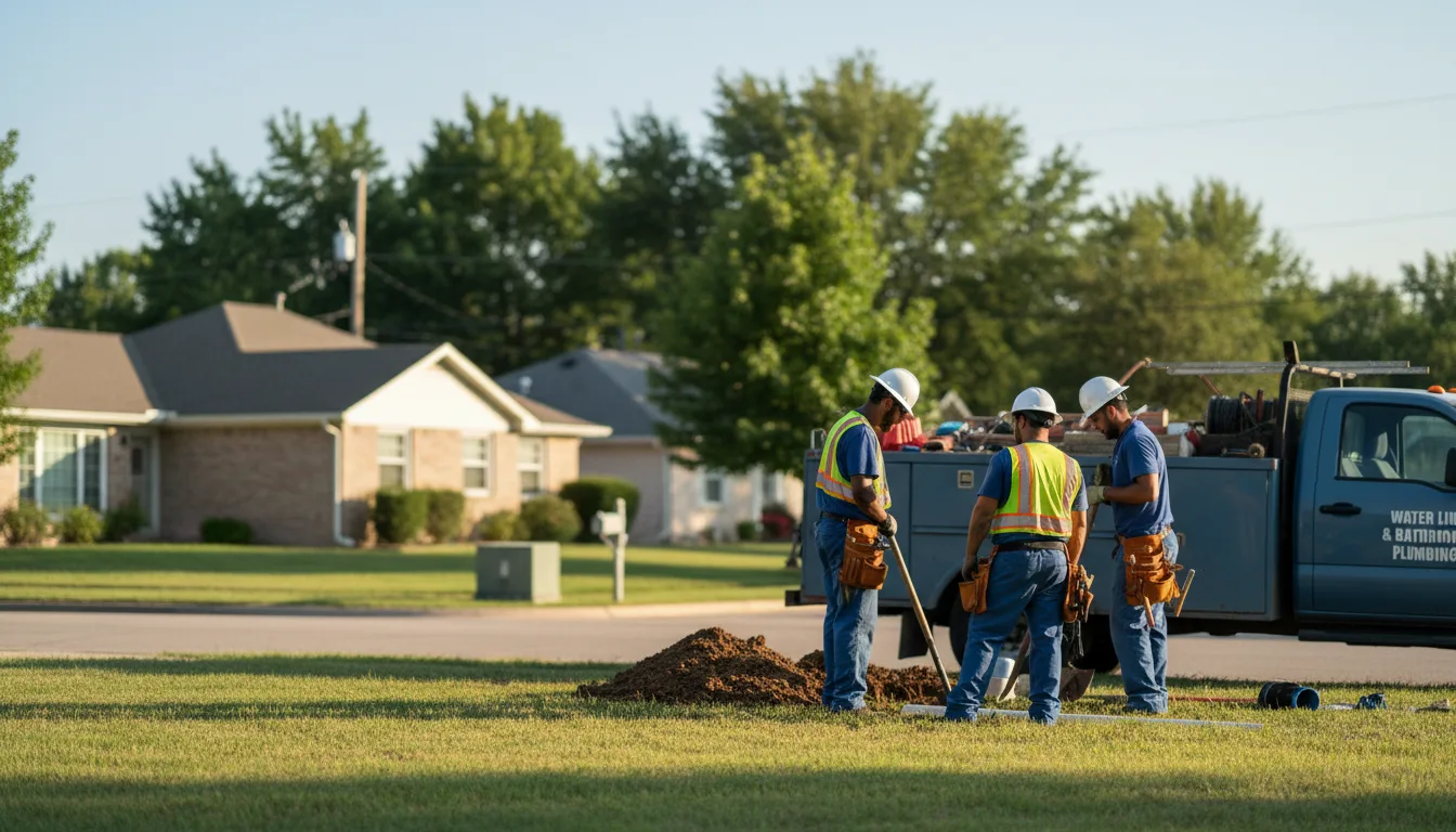 Residential water line and bathroom plumbing service in Smoketown, PA